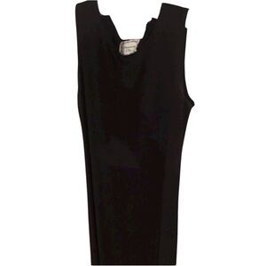 Cleo size large black stretch sleeveless maxi dress vintage